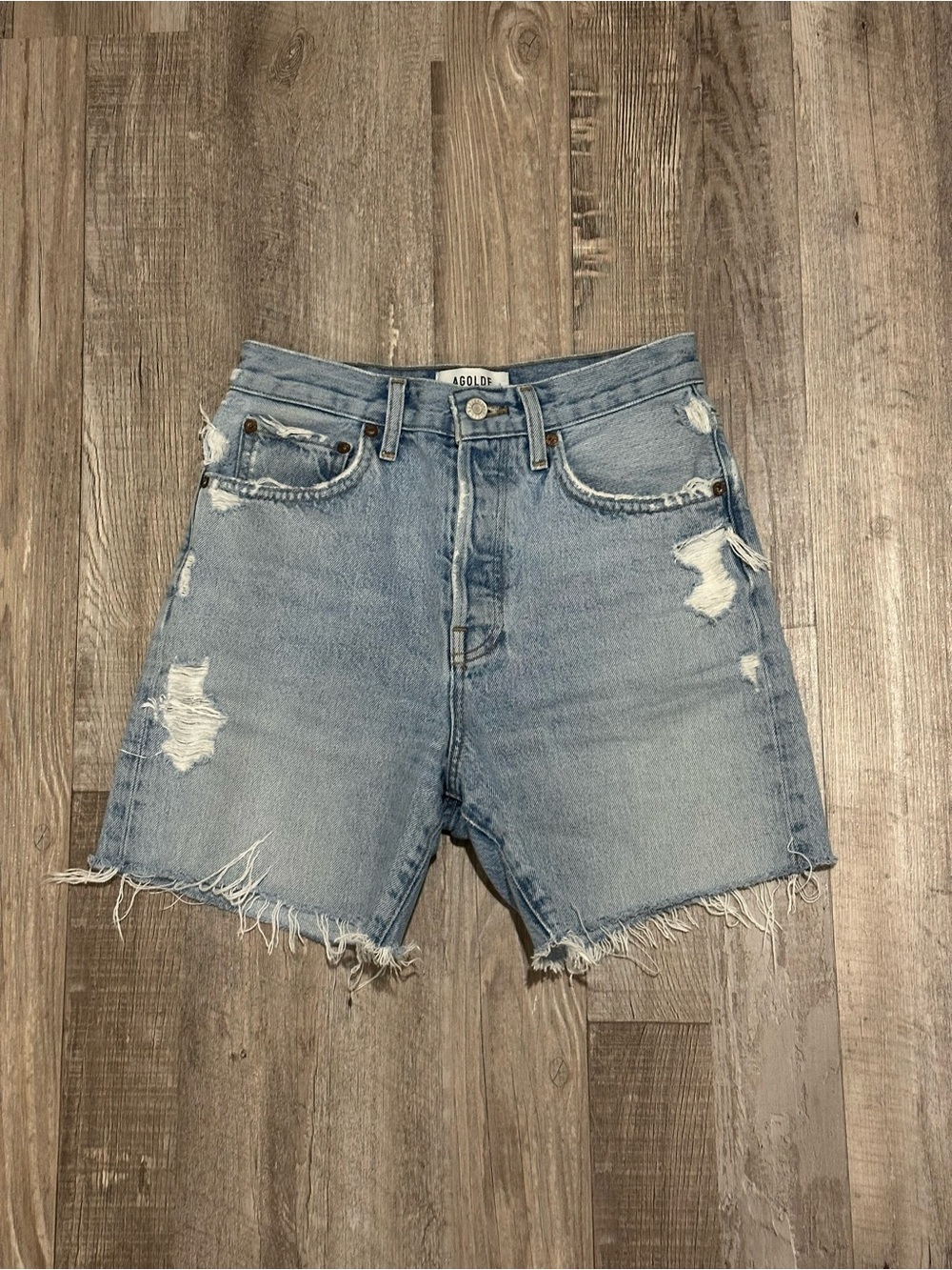 AGOLDE Distressed Shorts
